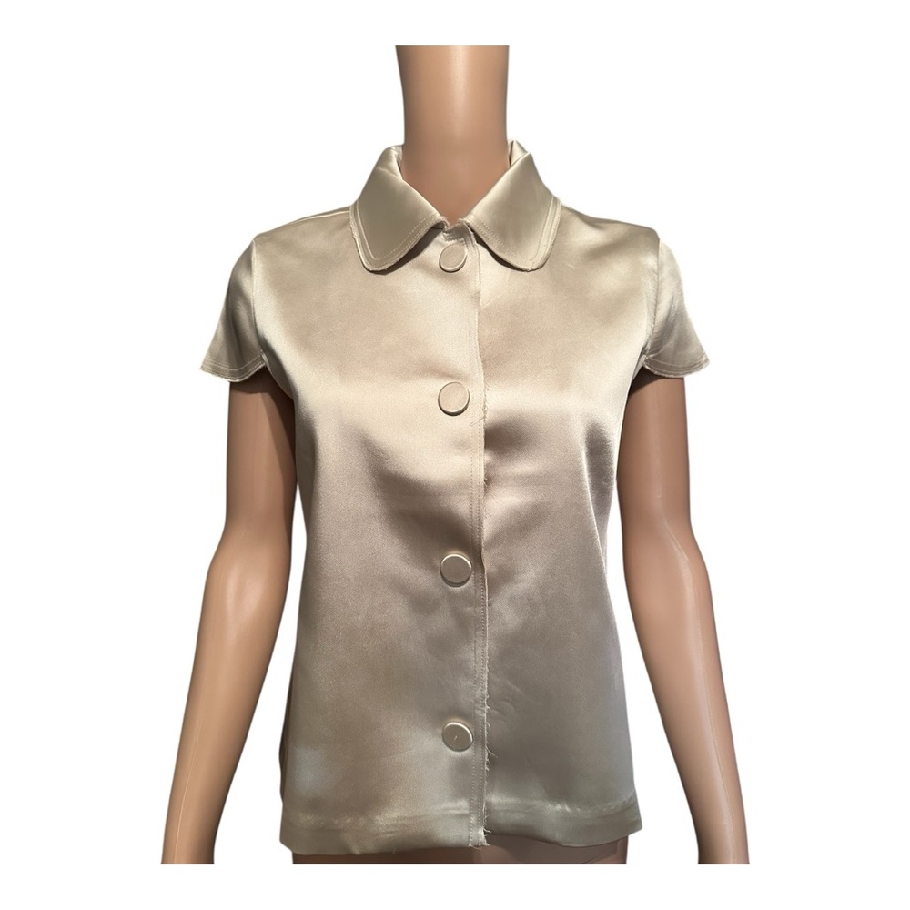 Jason Wu Cream Satin Button Down Shirt